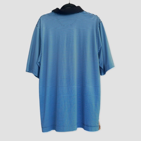 CB DryTec Trevor Stripe Polo in Blue and Black Size XL - Picture 2 of 4
